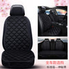 Black quilted car seat cushion set featuring diamond stitching for enhanced comfort and anti-slip grip