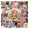 A collection of cartoon Bratz doll stickers featuring various characters and faces.