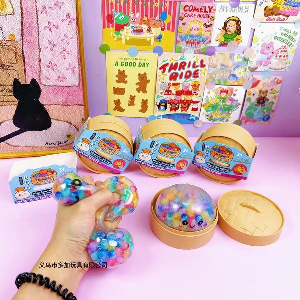 Rainbow Squishy Dumpling Stress Relief Toy