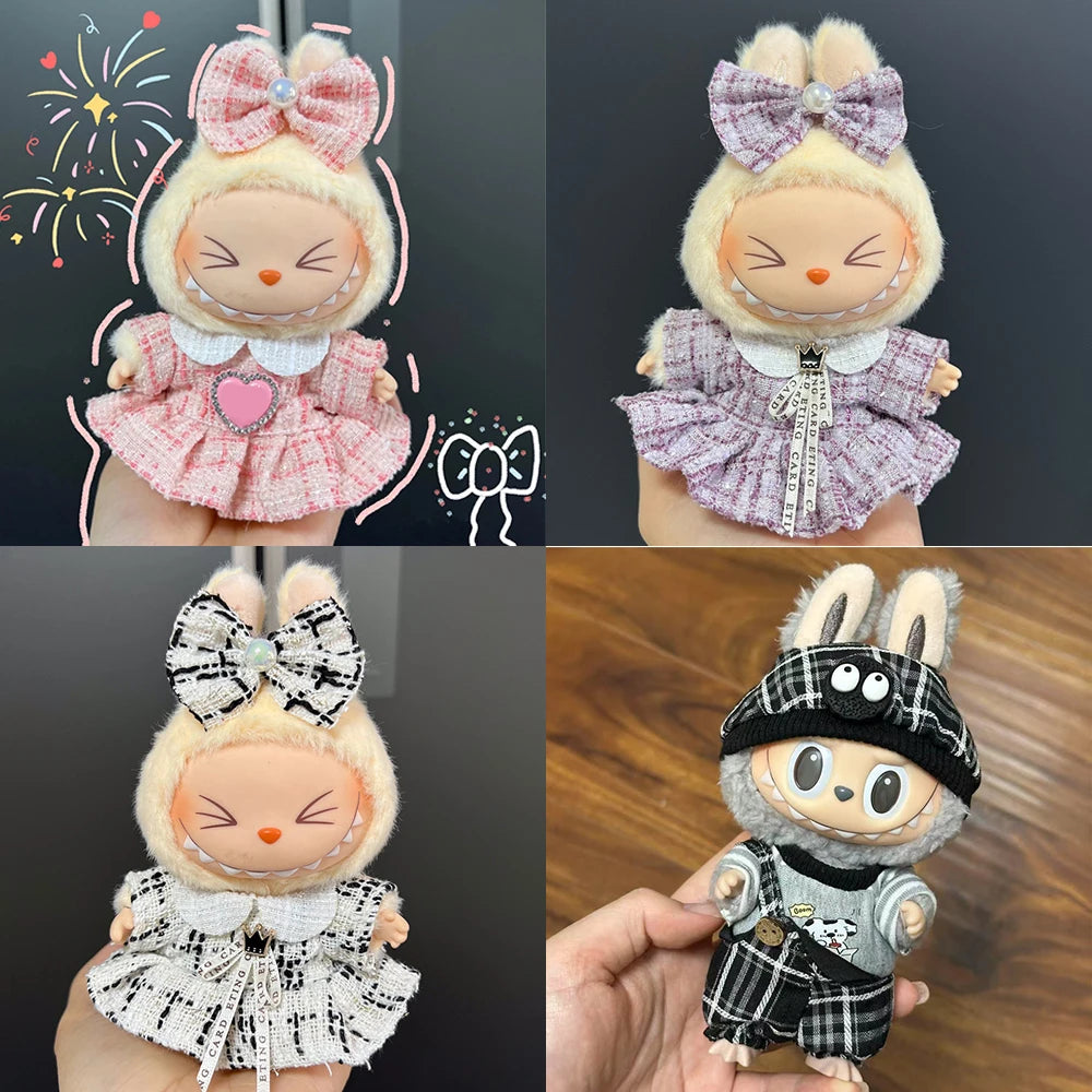 Fashion Doll Outfit Set for 15/17cm Labubu Figures