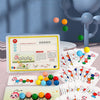 A set of colorful caterpillar bead clips and cards for color perception and hands-on ability training.