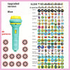 Blue upgraded version of a flashlight with 80 animal patterns for bedtime learning