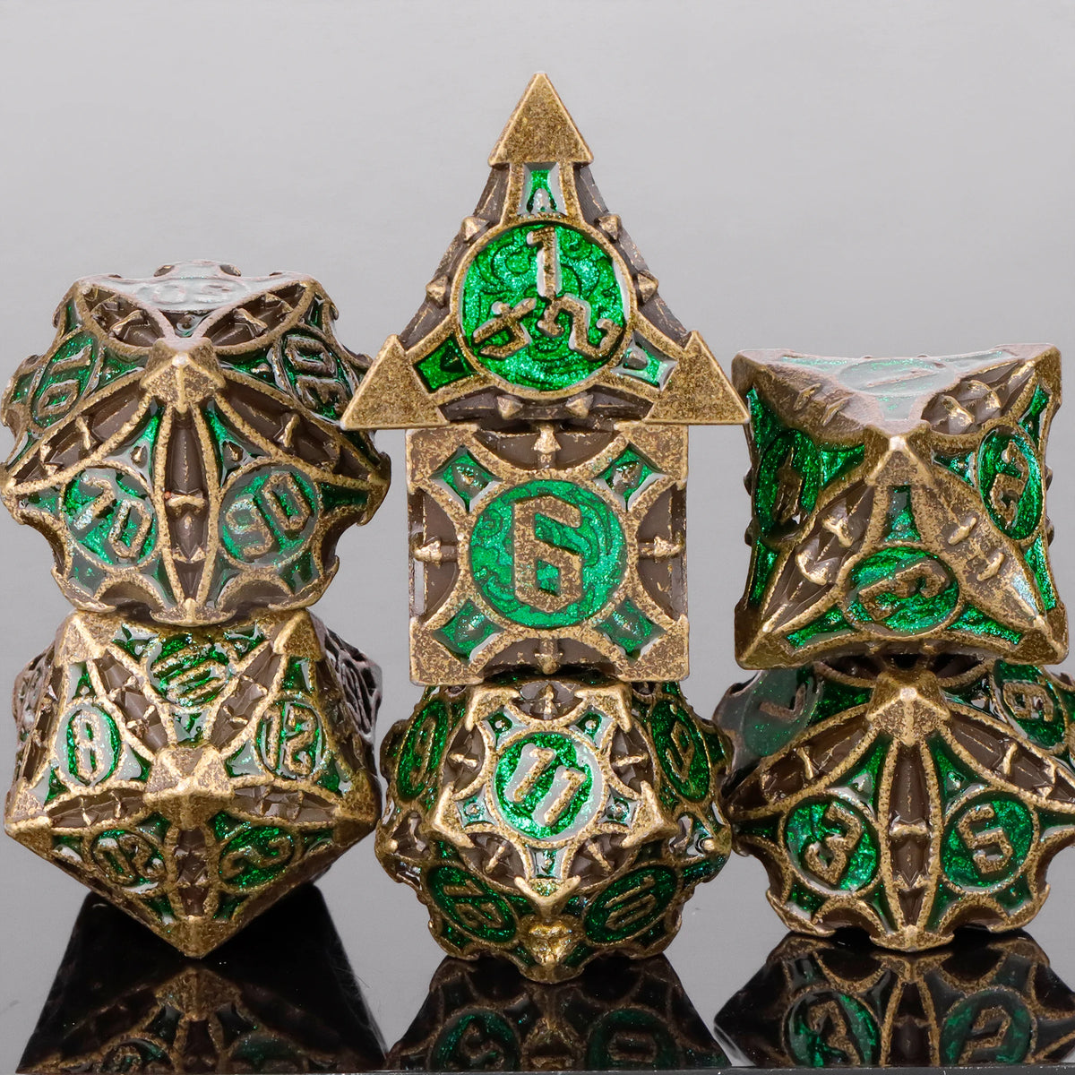 Metal Polyhedral Dice Set for Tabletop RPGs