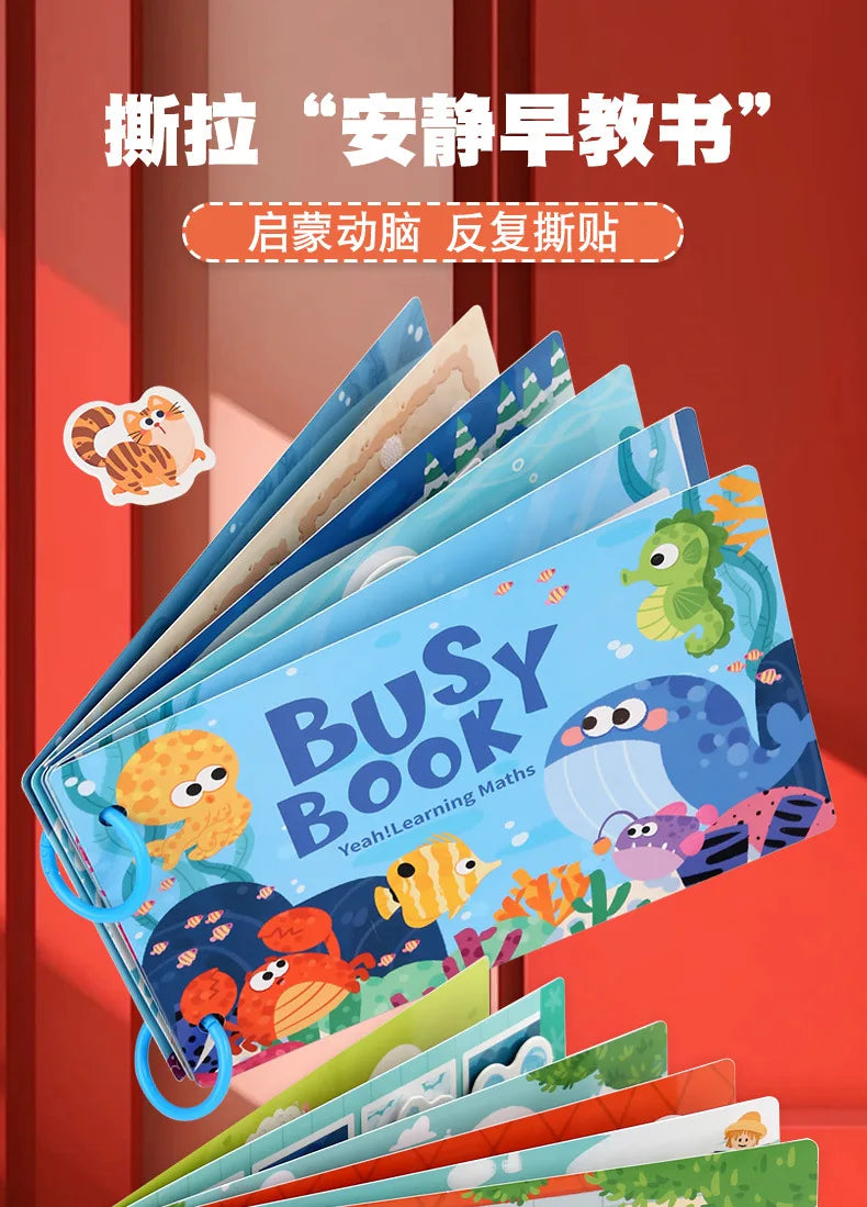 Montessori Toddler Busy Book with Matching Games