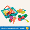 Pretend Play Food Cutting Set with Storage Basket for Kids
