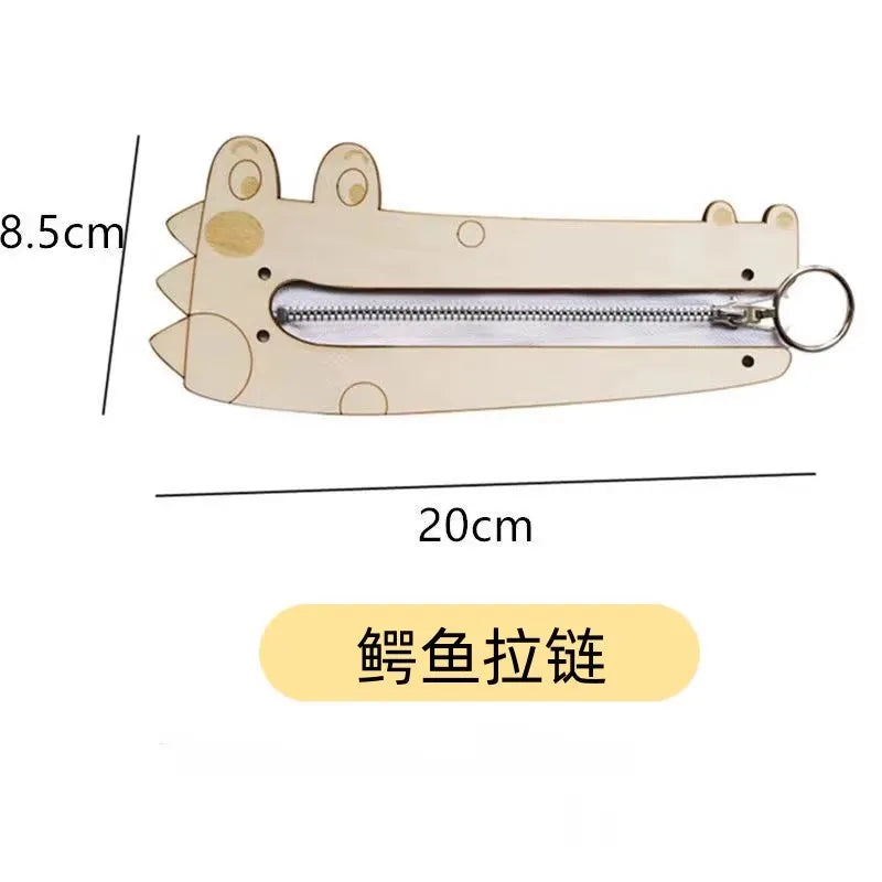 Montessori Busy Board Accessory – Wooden Pipe Roller for Toddler Learning