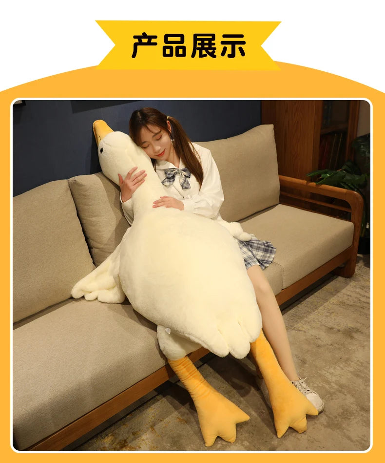 Extra-Large Yellow Duck Plush Pillow