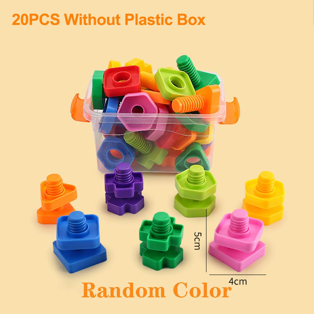 Screw-Together Building Blocks Set for Kids