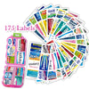 Portable 10-Compartment Pill Organizer with 175 Labels