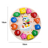 Wooden Montessori sensory blocks numbered 1 to 12 with a music rattle toy