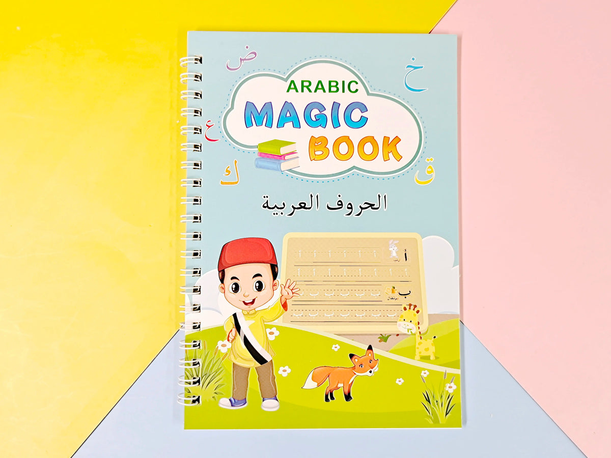Reusable Magic Arabic Writing Practice Book for Kids