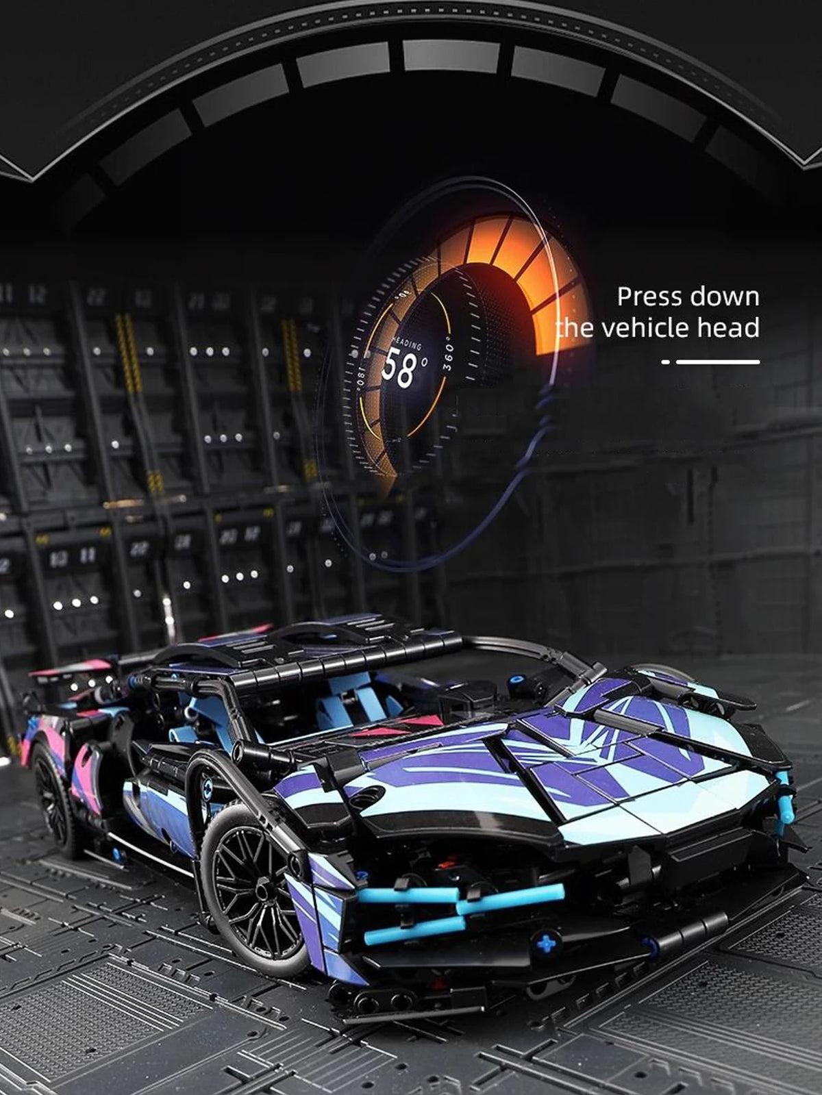 1,314-Piece Mechanical Supercar Building Kit