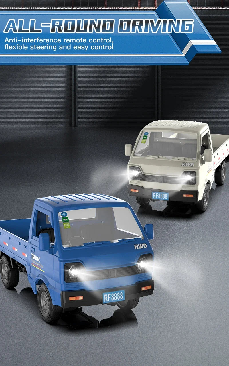 Remote Control Stunt Truck with LED Lights and Spray Effect