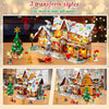 Gingerbread House Building Set with LED Lights – 3 Holiday Styles for Kids and Adults