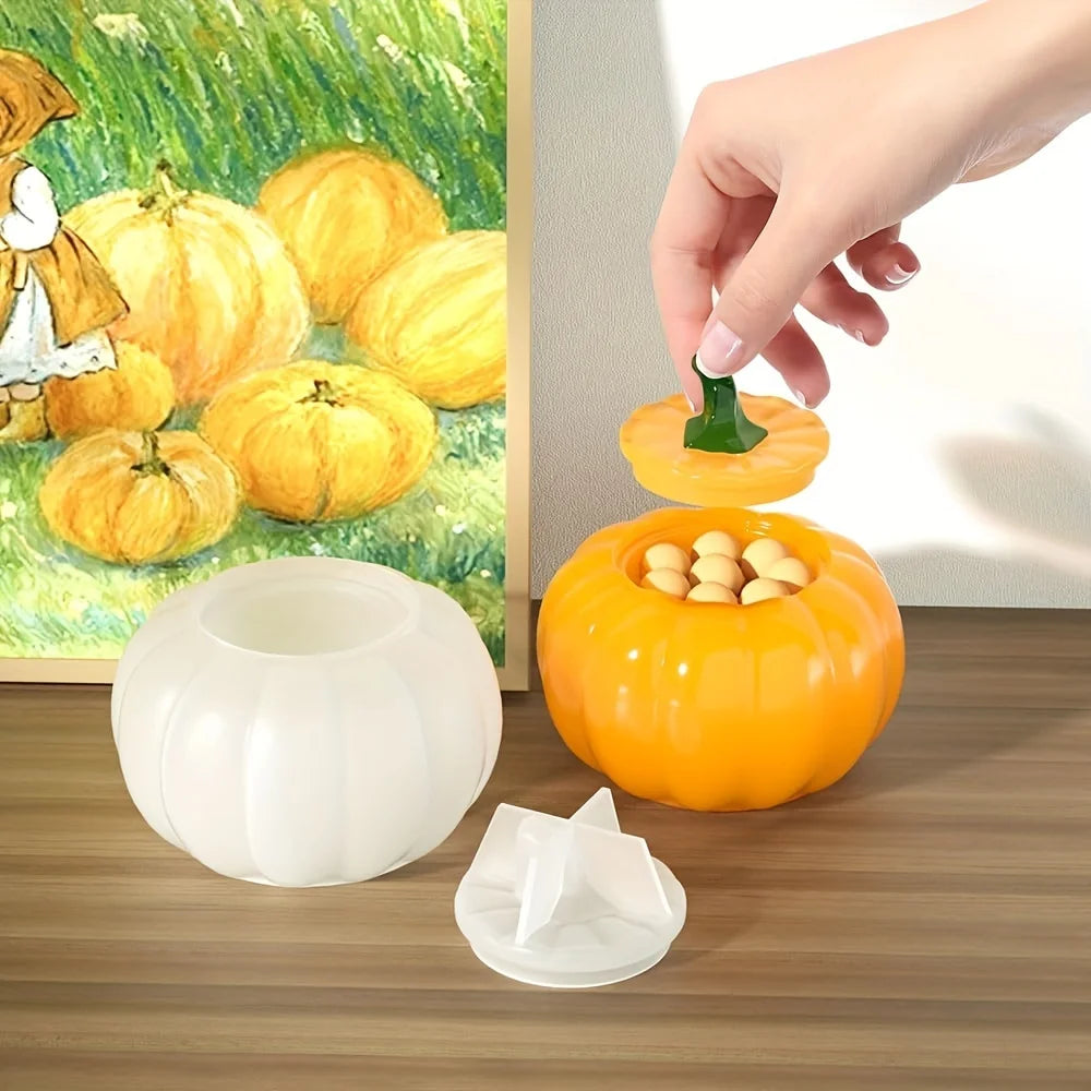 Pumpkin Silicone Mold Set for Resin, Candles & Candy Jars (2-Pack)