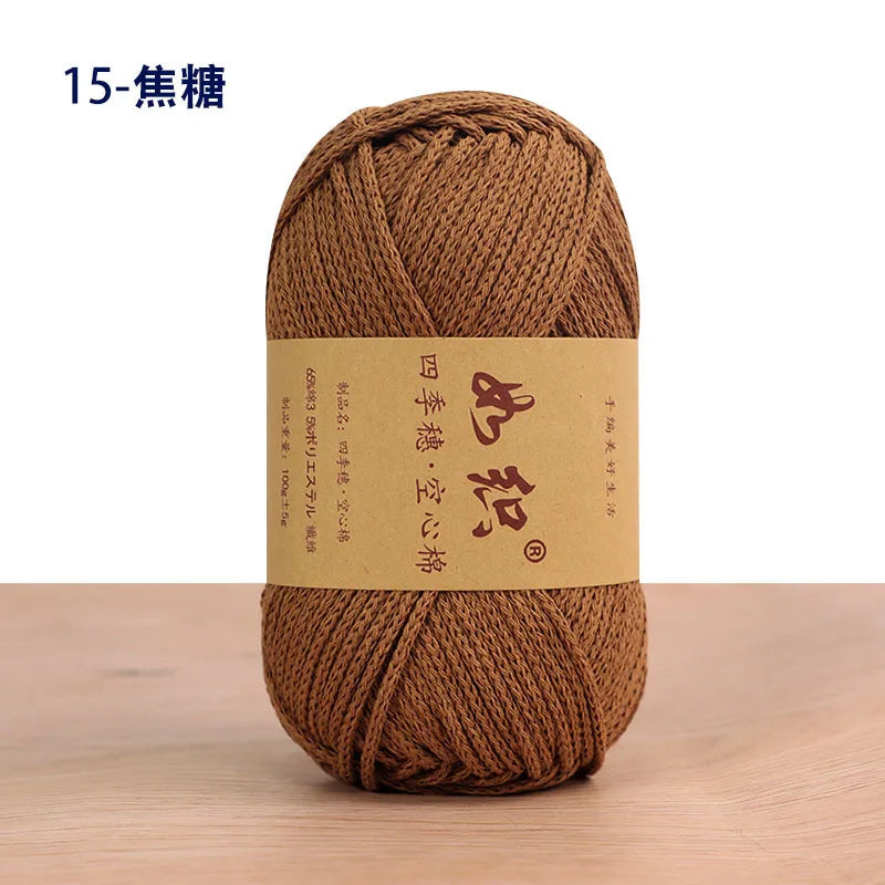 Soft Cotton Blend Crochet Yarn – 85m per Roll