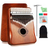 17-Key Mahogany Kalimba Thumb Piano