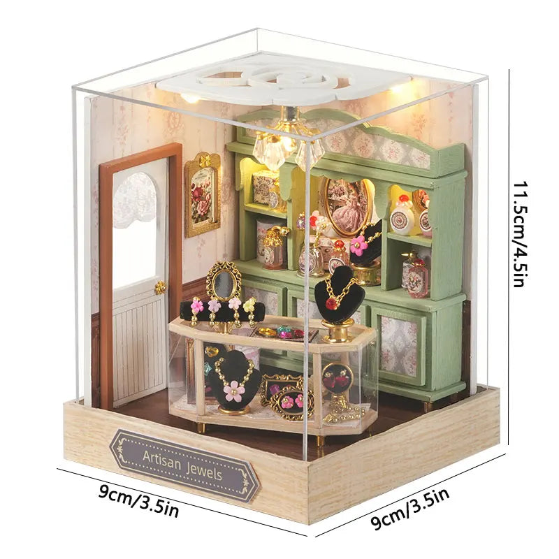 DIY Wooden Book Nook Kit — Miniature Dollhouse 3D Puzzle Bookend