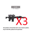 3D printed SG-M5 military building block set with gun and helmet accessories