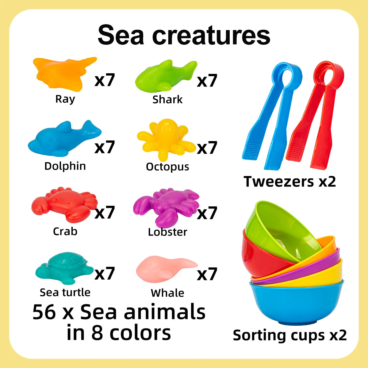 Dinosaur Counting and Sorting Toy Set for Toddlers