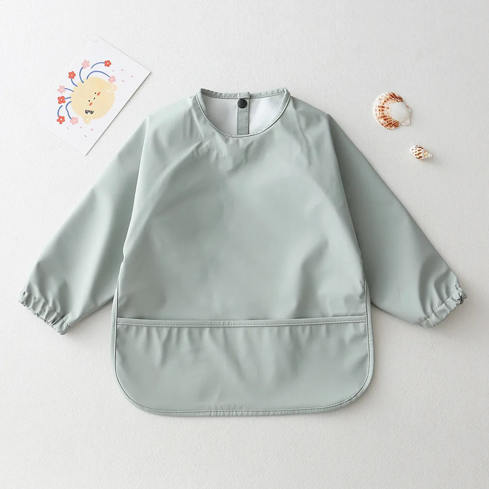 Long-Sleeve Waterproof Baby Bibs for Toddlers
