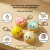 Cute glowing steamed buns decompression pendant in various colors and a yellow one