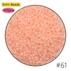 A circular display of 500 pink 5mm beads used for craft projects.
