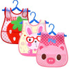 Waterproof Baby Bibs (3-Pack) – Cartoon Animal Feeding Aprons for Toddlers