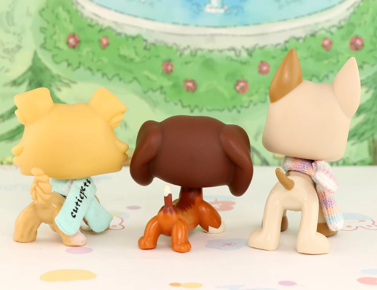 Realistic Mini Animal Figurine Set - Dogs, Cats & Fox