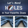 Iron-On Denim Patches for Jeans Repair & DIY Crafts