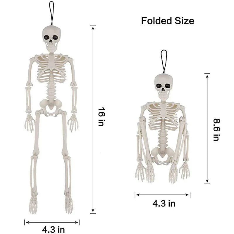 Folded size of a white skeleton prank can with realistic chip design