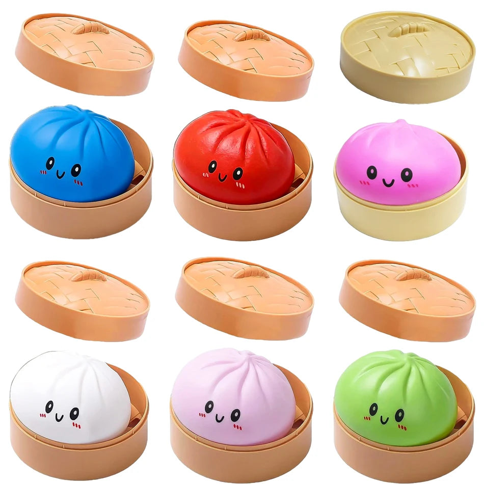 Squishy Dumpling Stress Relief Toy – Cute Squeeze Fidget for Anxiety & Fun