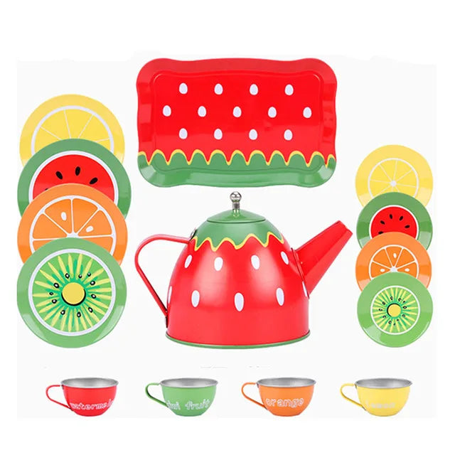 Kids Pretend Play Tea Set with Accessories