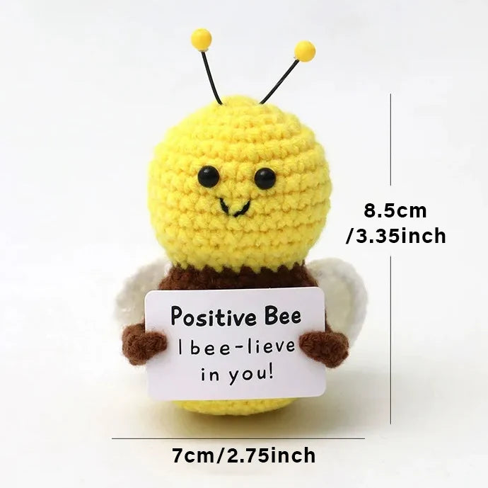 Handmade Crochet Pocket Hug Doll with Positive Vibe