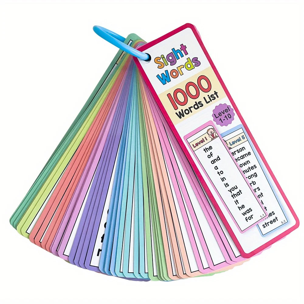 1000 Sight Words Flash Cards for Kids Learning Set