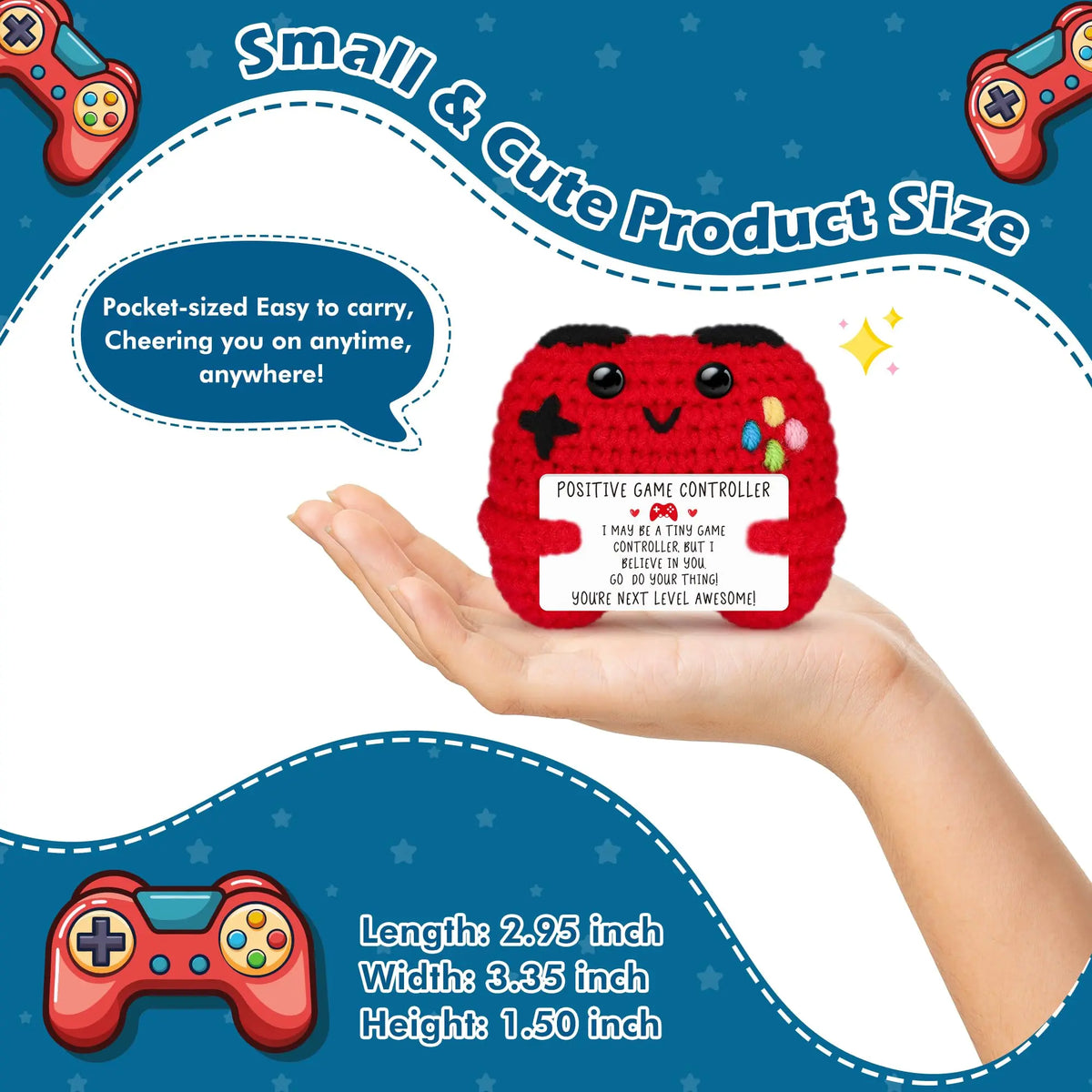 Handmade Crochet Video Game Controller Decorative Gift
