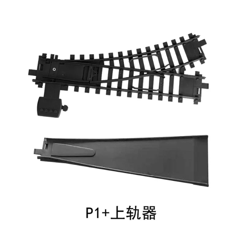Black P1+ lift mechanism for a vintage steam train set