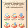 A set of colorful magnetic drawing boards and related items for children's imagination and concentration development.