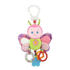 Soft Hanging Baby Rattle with Sensory Cartoon Plush Toy for Stroller and Crib