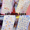 A collection of cute 3D jelly stickers featuring various animals and characters for crafting projects.
