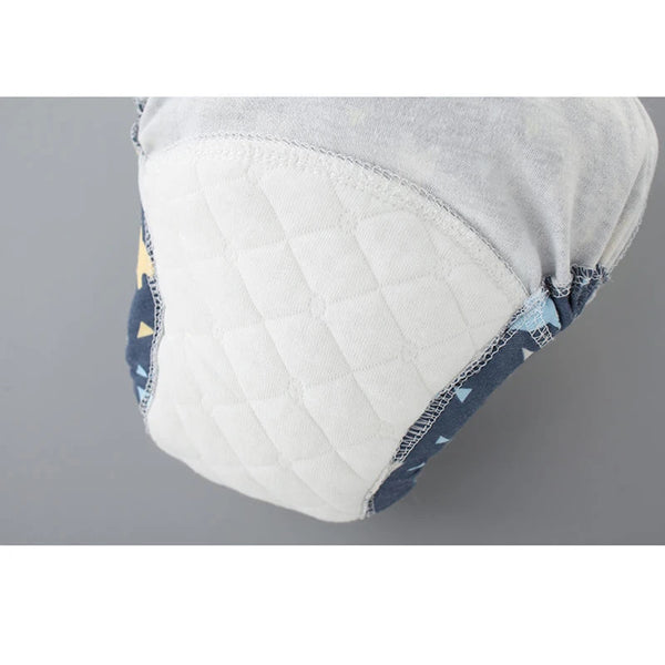 Light gray quilted washable cloth training pants for infants