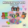 A mystery toy box filled with various squishy fidget toys and blind boxes for a lucky draw.