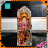A detailed wooden puzzle kit depicting a scene from Beauty and the Beast, featuring intricate carvings and colorful elements.