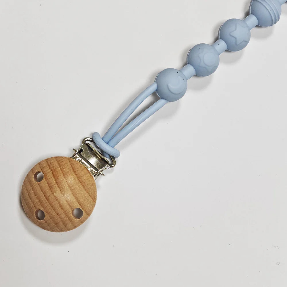 Silicone Baby Pacifier Clip with Teether