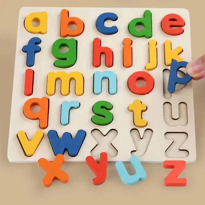 Wooden Montessori Number Puzzle & Sorting Toy