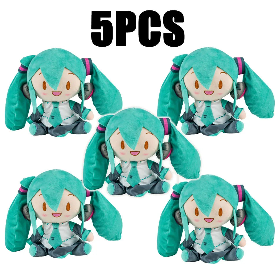 Hatsune Miku Plush Doll – Cute 20cm Anime Sitting Figure