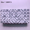 Acrylic Dice Set – 100 Colorful 14mm Dice for Games, Parties & Learning