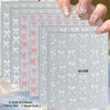 3D Bow Nail Stickers with Ribbon, Heart & Stripe Designs