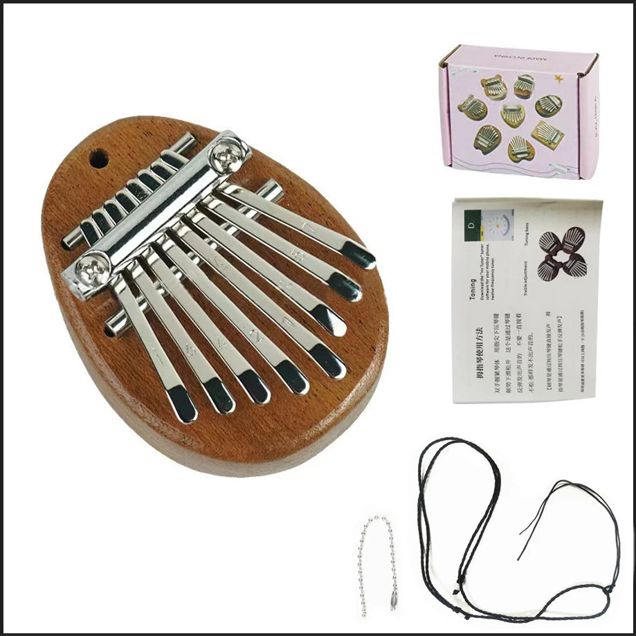 Mini 8-Key Kalimba Thumb Piano with Lanyard – Cute Totoro Design