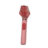 A pink handheld insect catcher with a clear, faceted top and a smooth body.